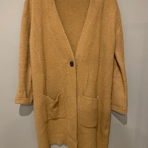 Soft beige long cardigan